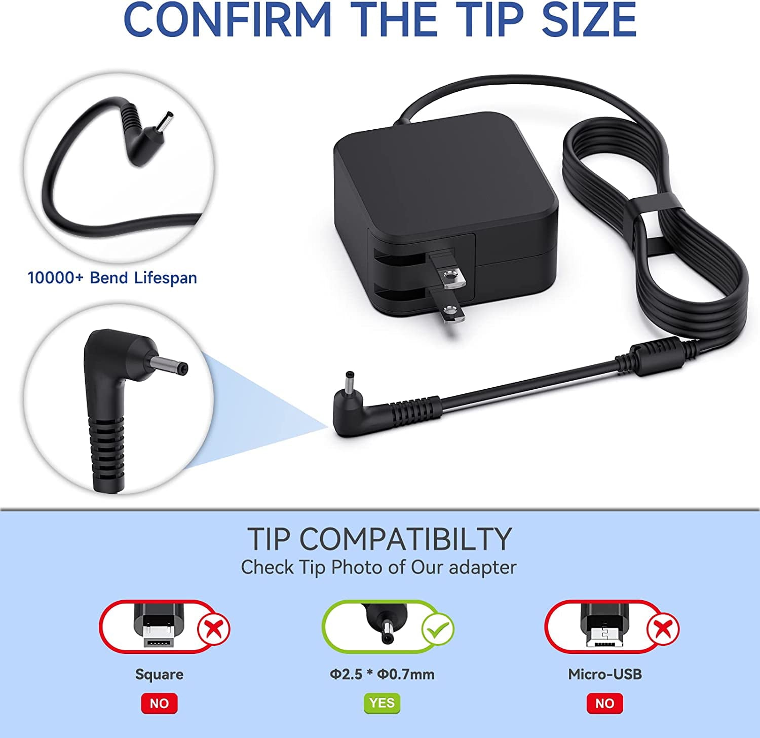 Samsung Chromebook Charger 26W 12V 2.2A Samsung Laptop Charger AC Adapter Charger for Samsung 11.6" Laptop Computer PA-1250-98 Chromebook 3 2 303C 500C 503C XE500C13 XE501C13 XE303C12 Power Supply