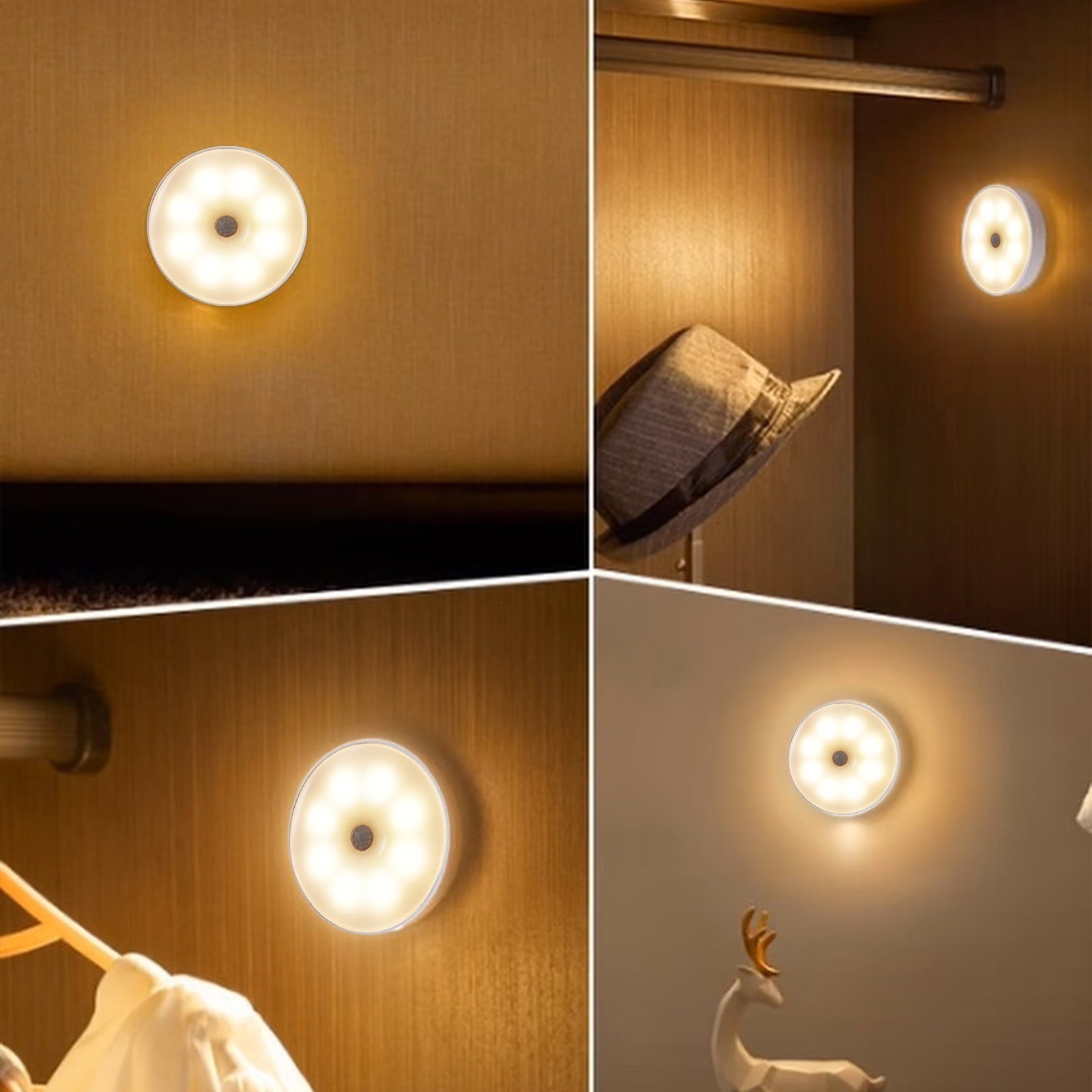 Zeceouar Clearance Items for Home Motion Sensor Light Indoor USB LED Staircase Light Motion Sensor Wireless LED Night Light Auto On/Off Stairway Corridor Bedroom Kids LED Night Light