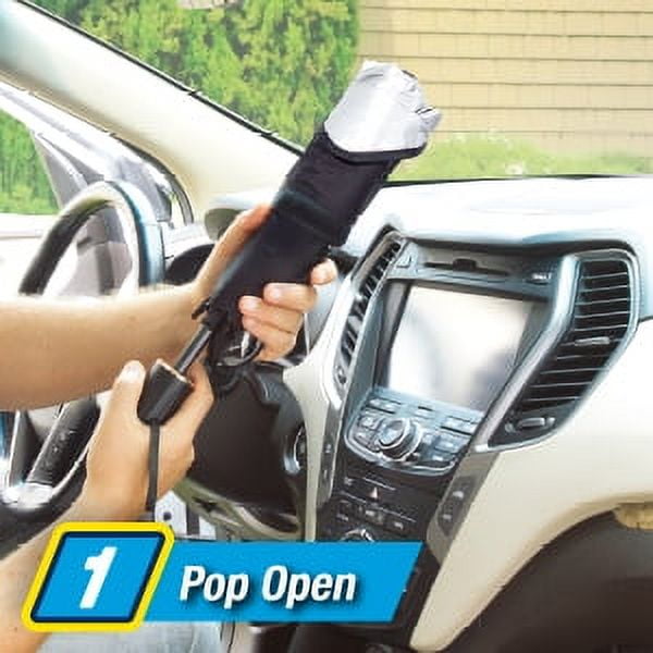 Brella Shield Windshield Sun Shade, Compact Car Shade, Fits Most Vehicles , As Seen on TV