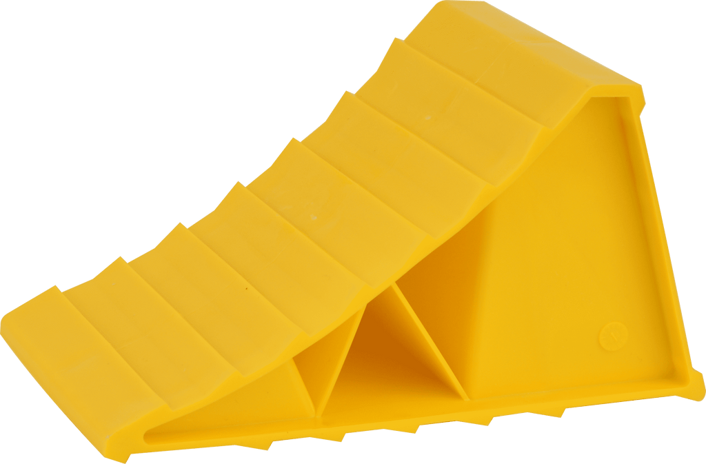 Hyper Tough Wheel Chock Heavy Duty Yellow Plastic