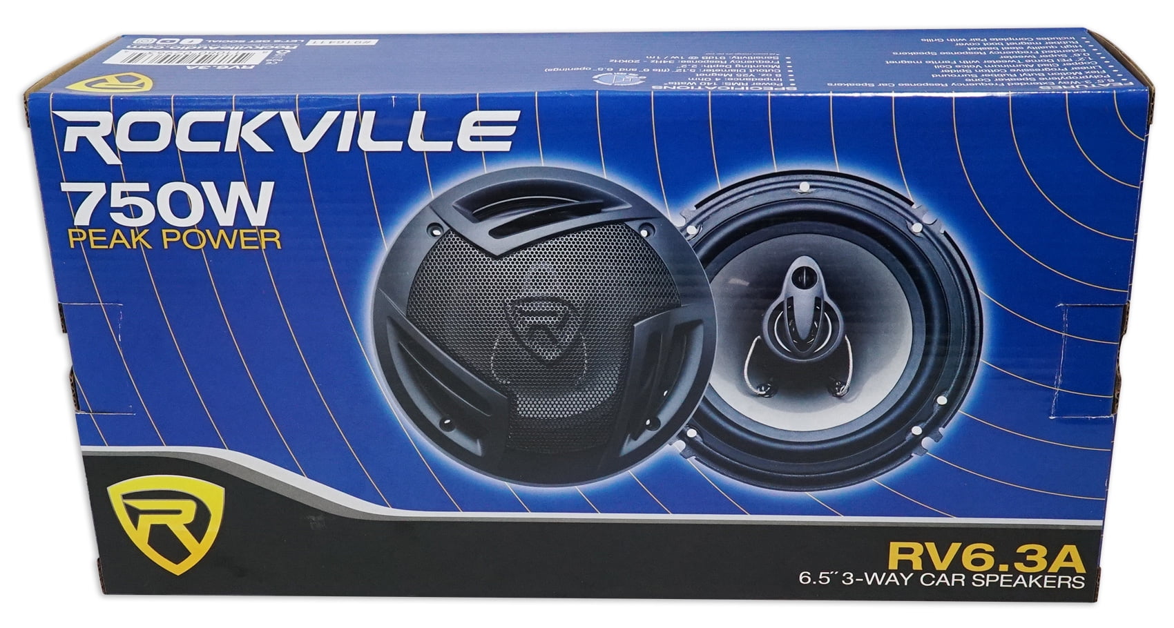 Pair Rockville RV65.2C 6.5" Component Speakers+6.5" Coaxial+4-Ch Amplifier+Wires
