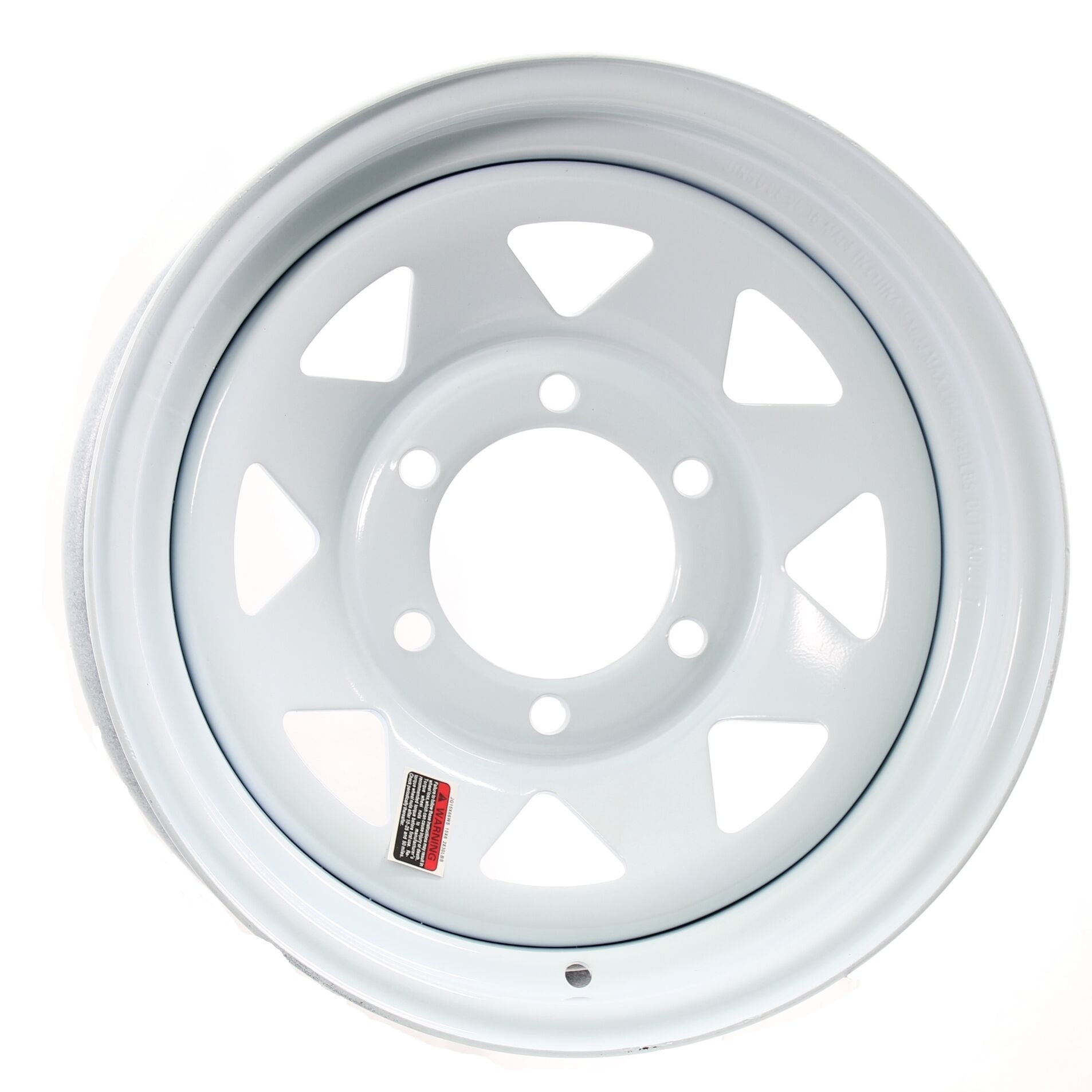 eCustomrim Trailer Rim 15" White Spoke Wheel 15X6 15" X 6" 6 Lug Hole Bolt