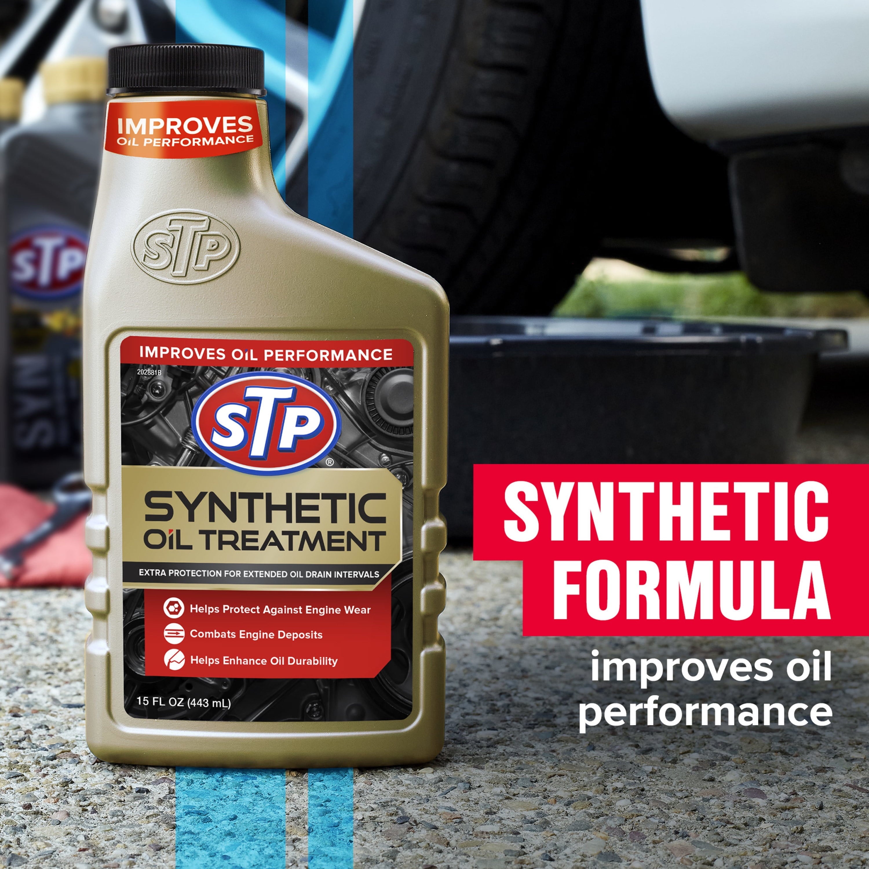 STP Synthetic Automotive Oil Treatment - 15 FL OZ Bottle
