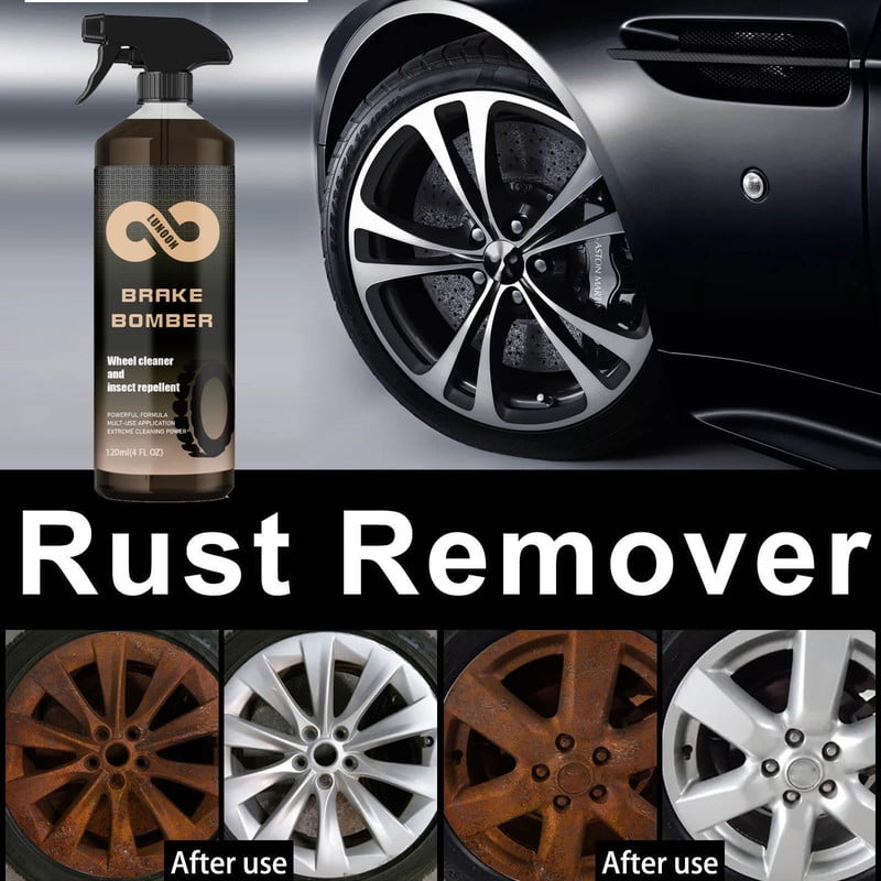 Stealth Brake Bomber Wheel Cleaner, Brake Bomber Spray 120 ml, Non-Acid Wheel Cleaner for Cleaning Wheels and Tires, Rim Cleaner & Brake Dust Remover (3pcs)