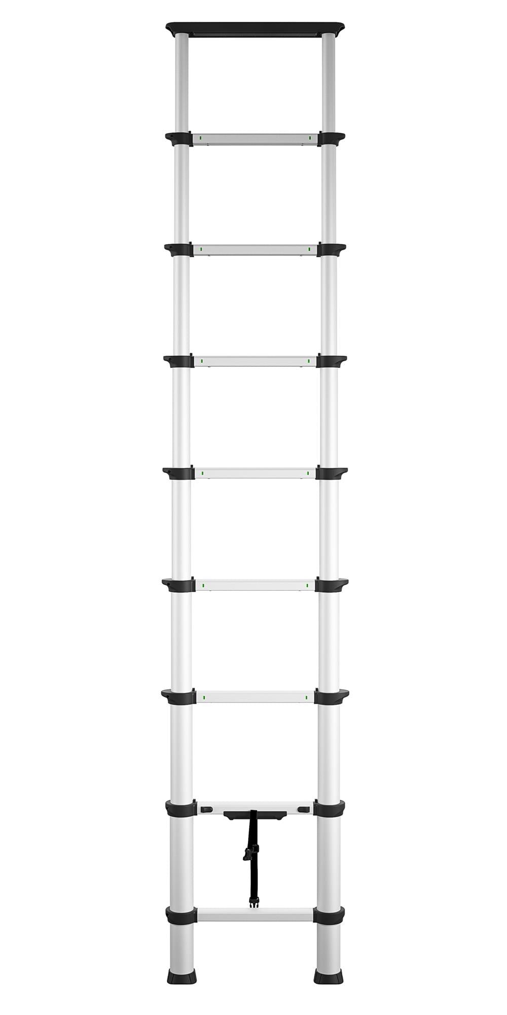 Cosco 8.5 Ft SmartClose Aluminum Telescoping Ladder with Tray Cap and Type 1A 300-Pound Capacity, 12 Ft Max Reach