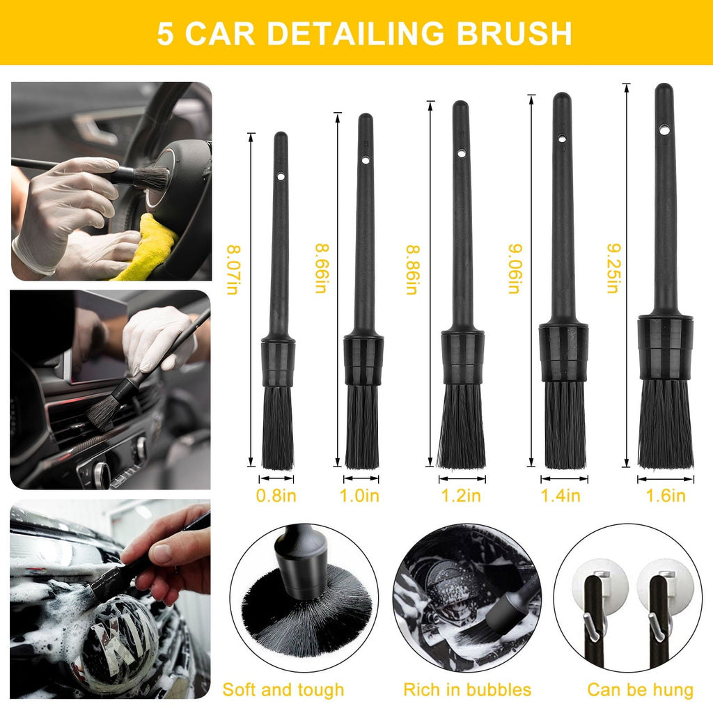 vrillo QJ600 16pcs Electric Spin Scrubber Car Cleaning Tools Kit, Cordless Car Detailing Brushes Set for Interior, Exterior Cleaning