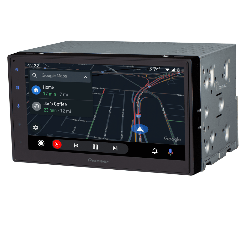Pioneer DMH-160BT Car Play/Android Auto Digital Media Receiver with 6.8" Touchscreen and Bluetooth,Double Din, Backup Camera Ready