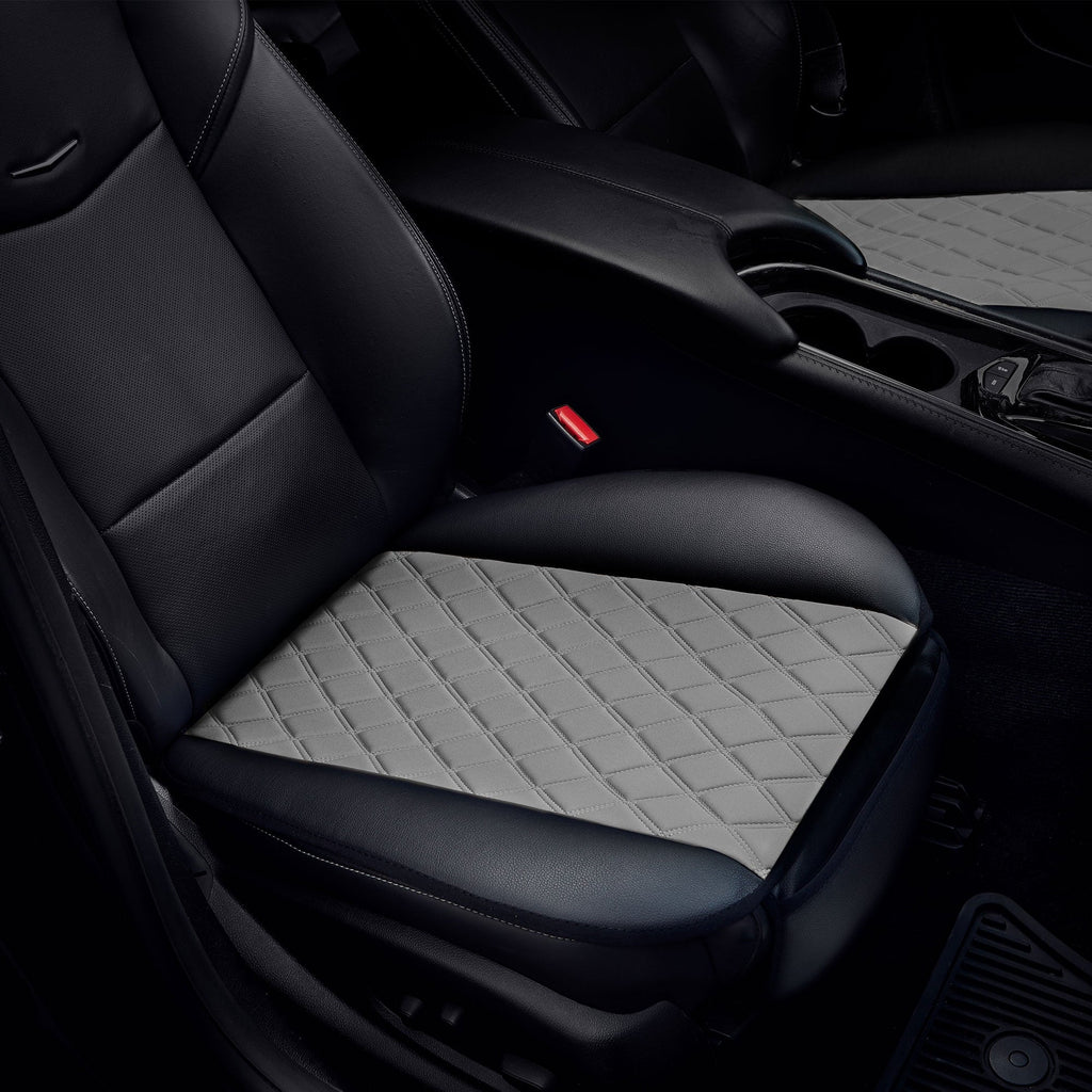FH Group Faux Leather and Neosupreme Front Set Gray Seat Cushions with Air Freshener (AFFB210102GRAY-BT)