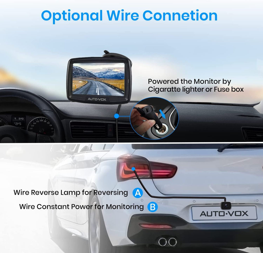 Wireless Backup Camera for Trucks, Waterproof Reversing Camera  Easy Installation, Vehicle Digital BackUp Camera System Wireless Rear View Camera for Trailer