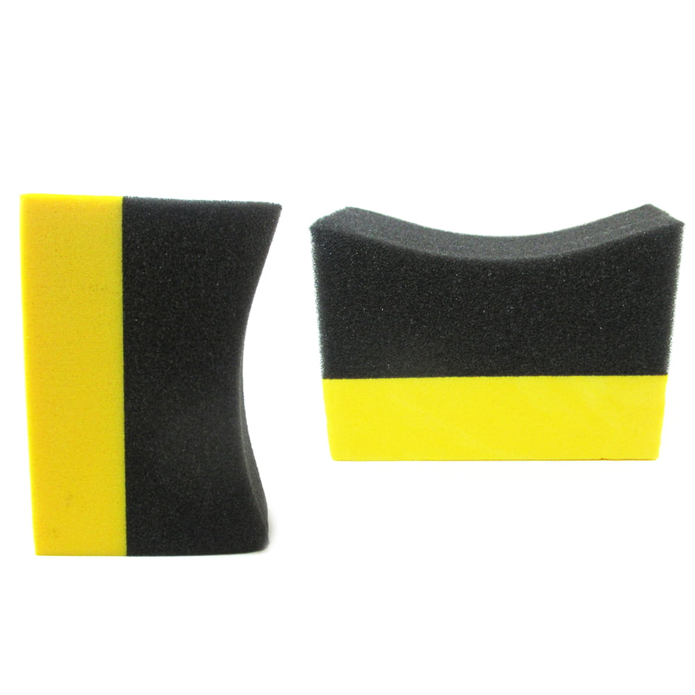 6 Tire Dressing Applicator Pads Car Contour Sponge Gloss Shine Protectant Wheel