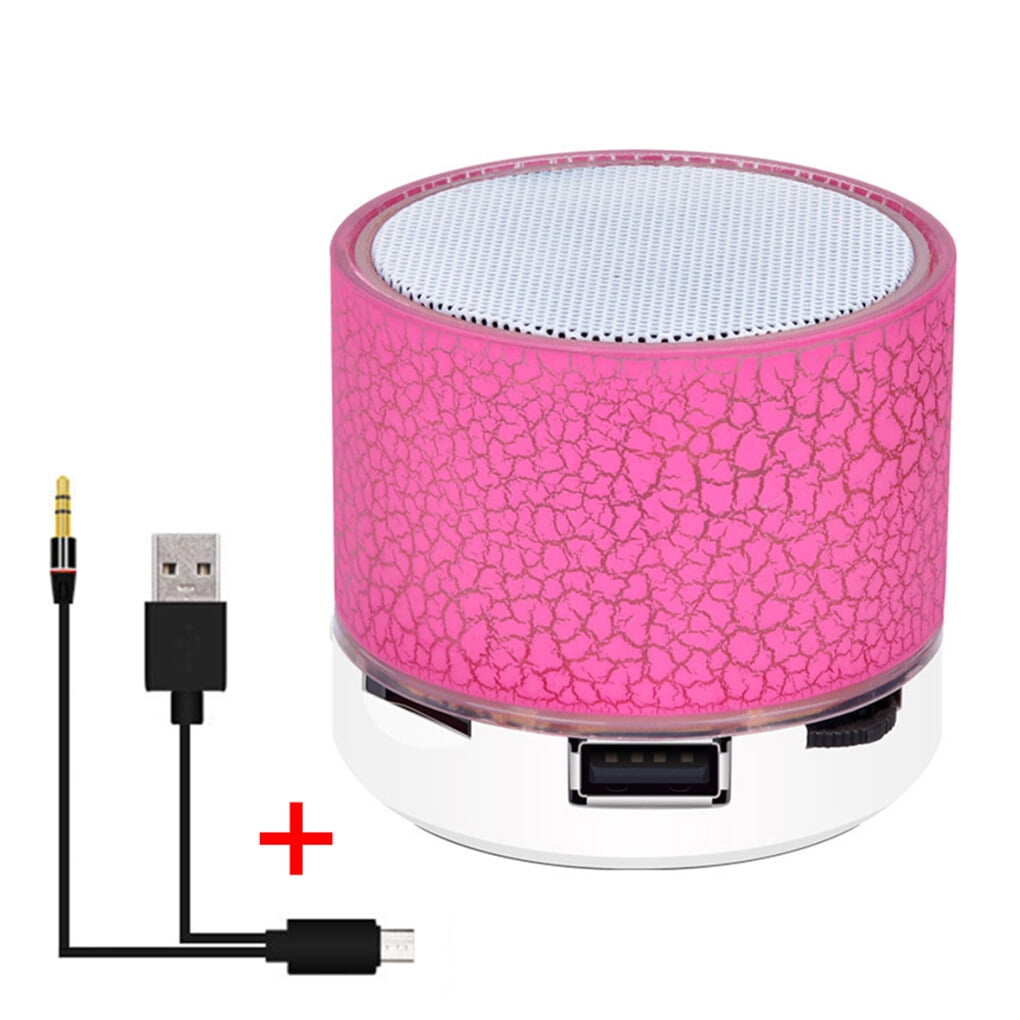 Top-Tech Portable ABS Bluetooth Speaker with 10m Effective Distance Small Sound Speaker Support TF Card/AUX/USB, Pink