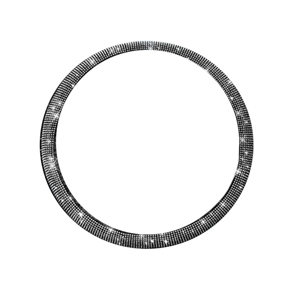 BAMILL Car Bling Steering Wheel Cover for Women Girls,15inch Universal Crystal Rhinestone Bling Anti-Slip Wheel Protector