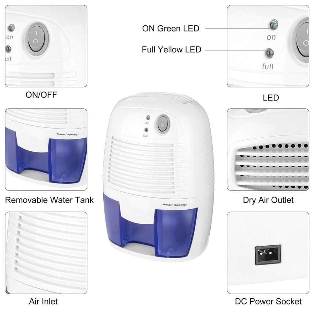 Electric Dehumidifier Air Dryer Moisture Damp Mould Drying Home Room Drying
