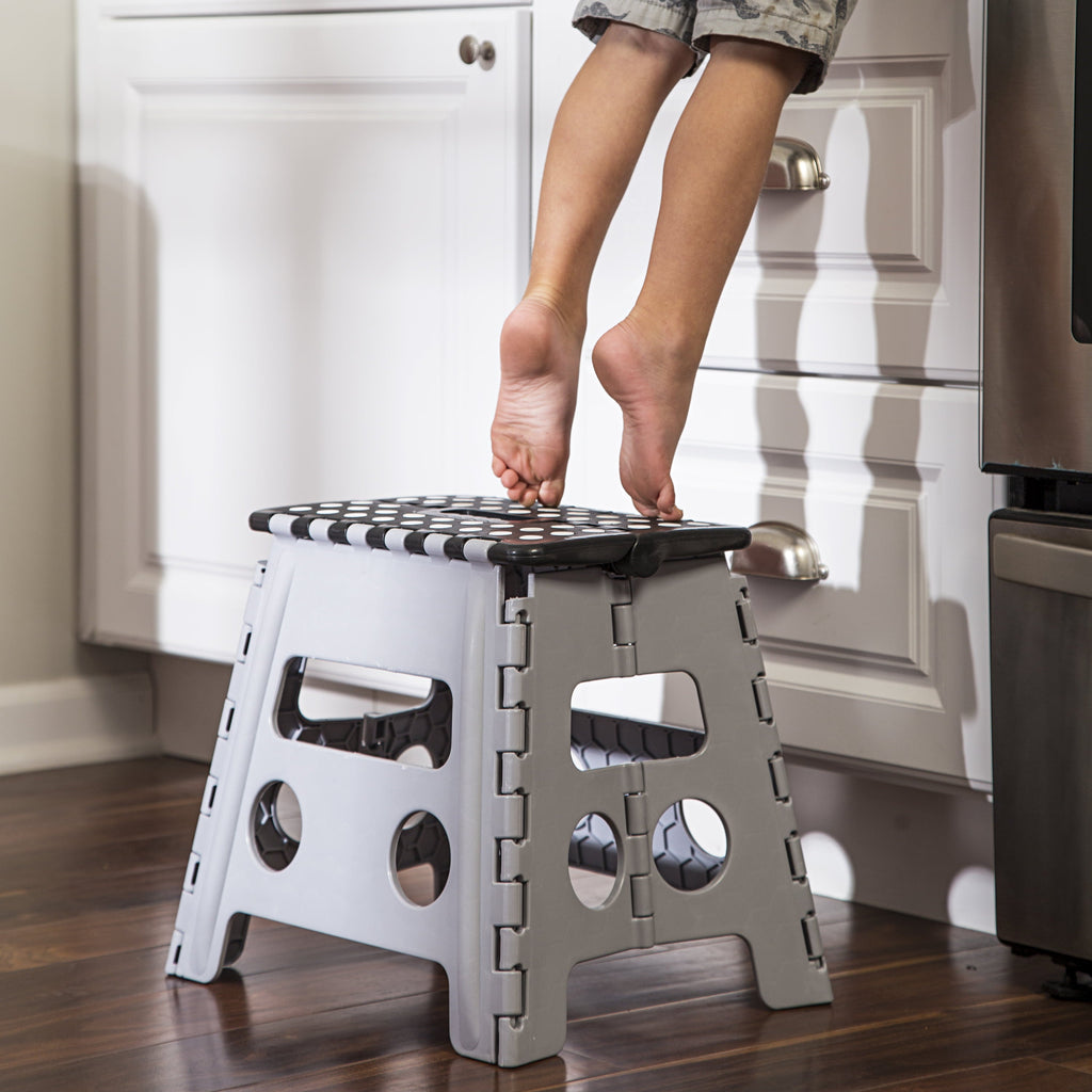 Honey Can Do Collapsible Folding Small Step Stool, Black