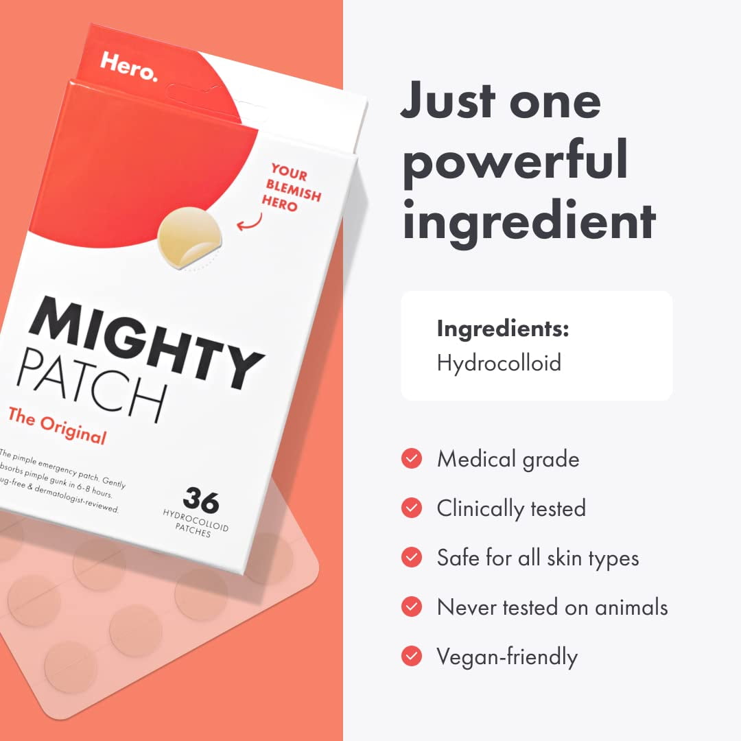 Mighty Patch™ Original from Hero Cosmetics - Hydrocolloid Acne Pimple Patch (27 Patches)