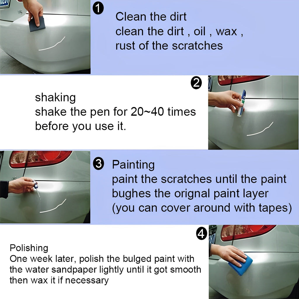 Car Scratch Repair Pen Car Remover Scratch Repair Paint Pen Clear Painting Pens Work for Various Cars Deep Scratches Silver Car Touch Up Paint Easy Repair (Silver)