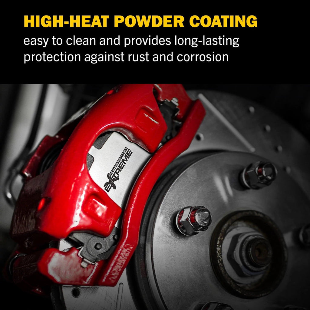 Power Stop Front Pair of Red Powder Coated Calipers S5236