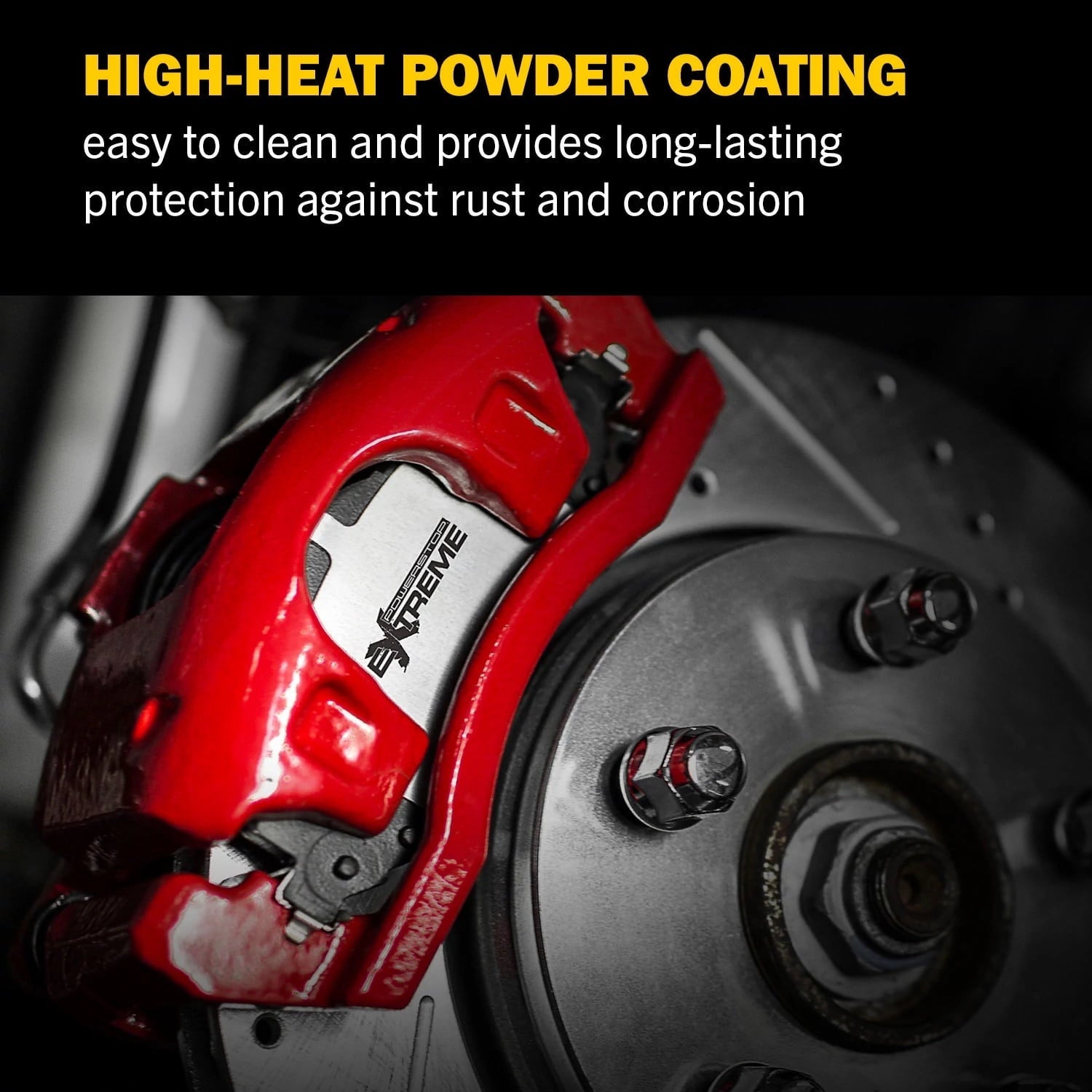 Power Stop Front Pair of Red Powder Coated Calipers S5236