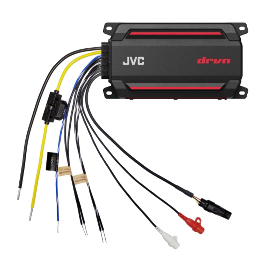 JVC KD-TD72BT Single DIN Bluetooth USB AUX AM/FM Radio CD Player Receiver Bundle Combo with 12" 1800W Peak Power Car Audio Subwoofer, 600W Max Power Waterproof Digital Mono Amplifier, Amp Wiring Kit