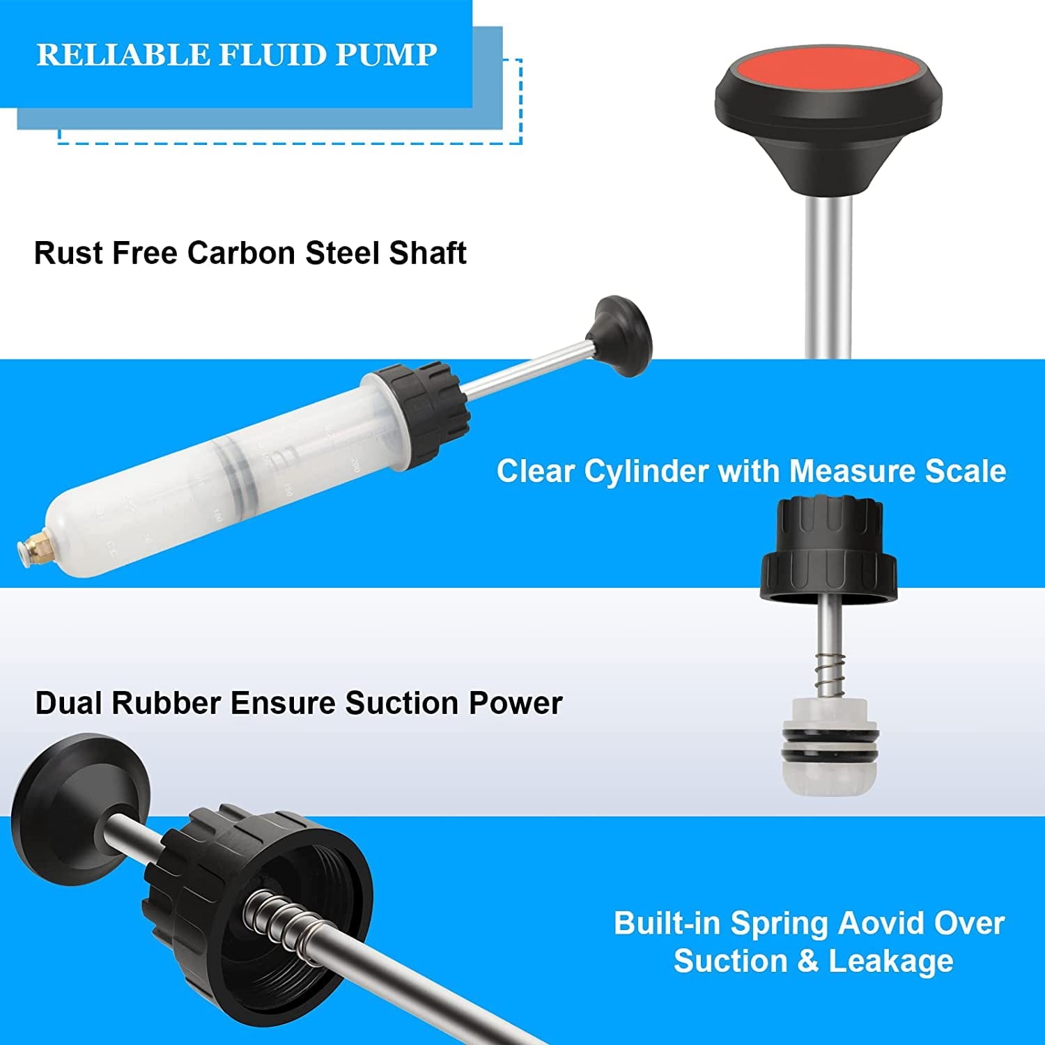 Hand Oil Change Syringe Brake Fluid Extractor Pump Automotive Oil Syringe 200cc