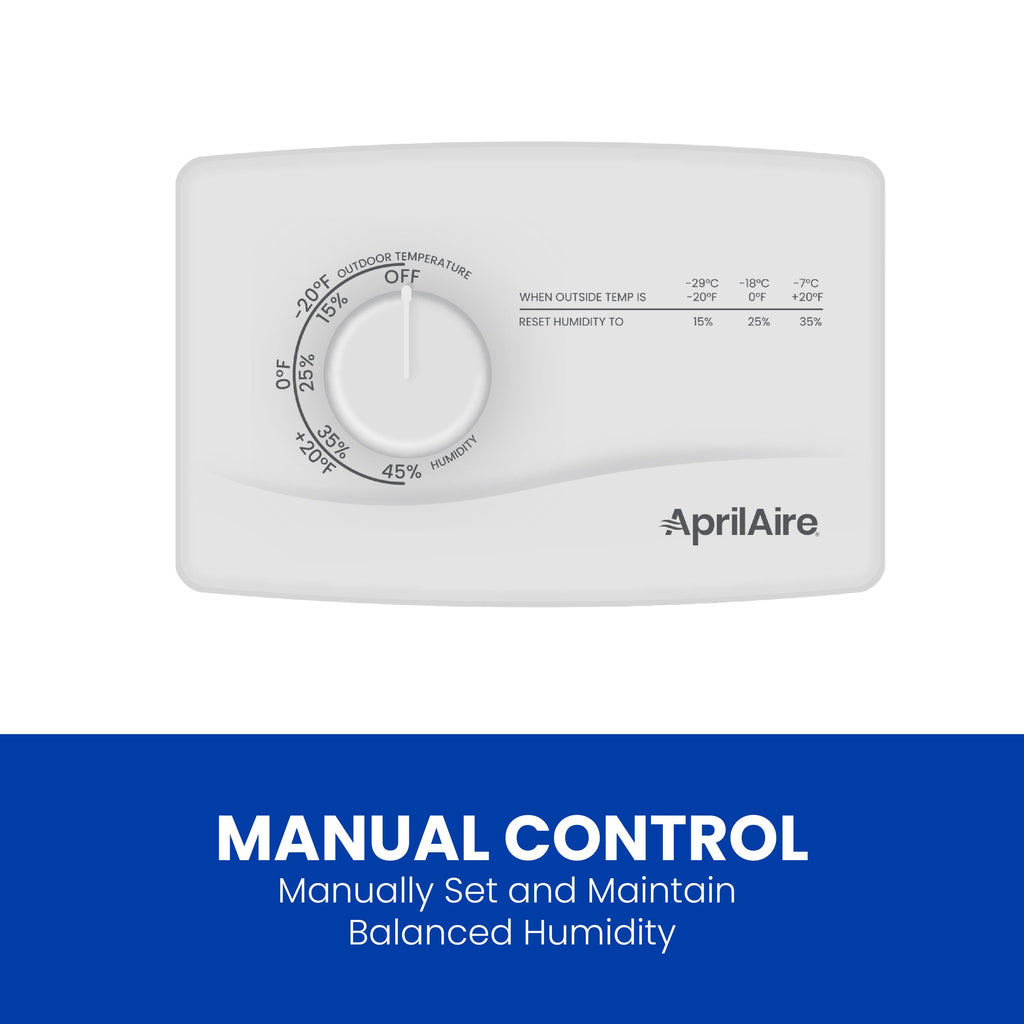 AprilAire 600M Whole-House Humidifier - Manual - Large Capacity Water Saver Furnace Humidifier for Homes up to 4,000 Sq. Ft.