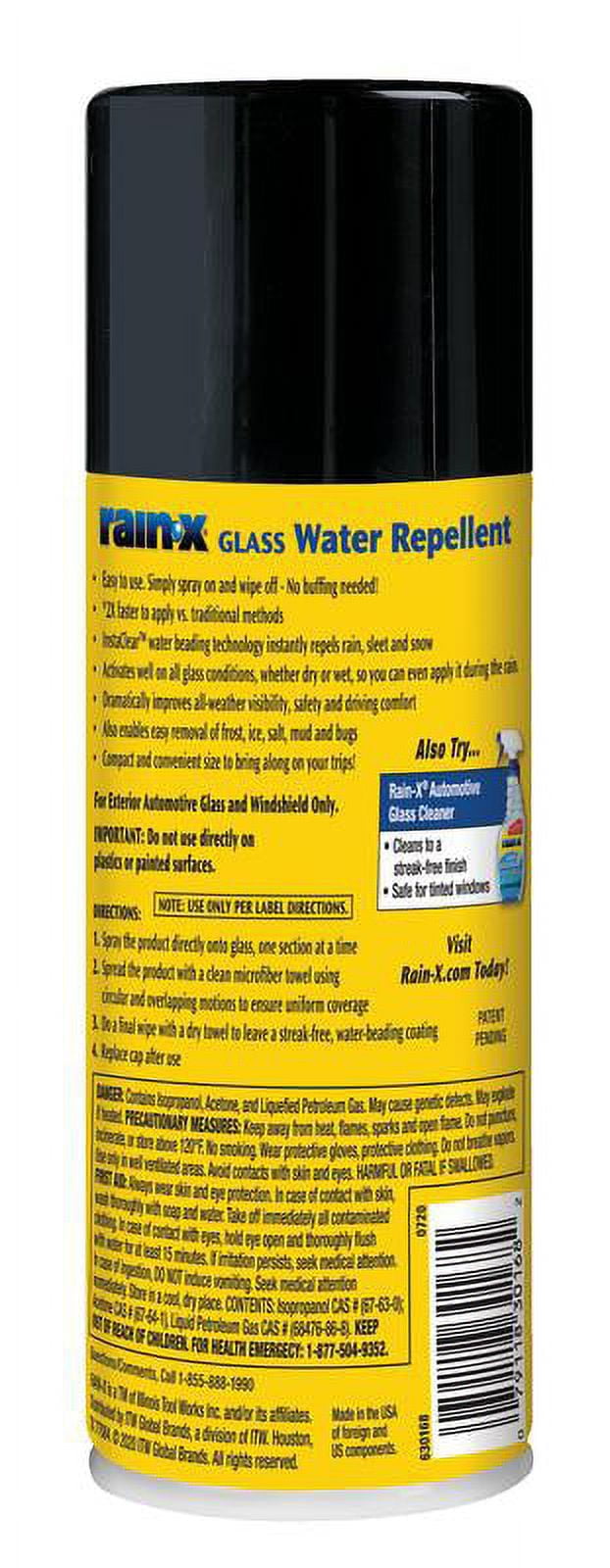 Rain-x Original Glass Water-Repellent Aerosol 12 oz. - 630168