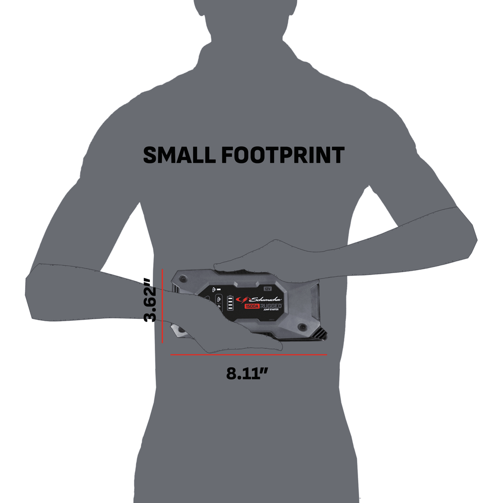Schumacher 1500A Rugged Jump Starter and Portable Power Pack 12V DC car charger