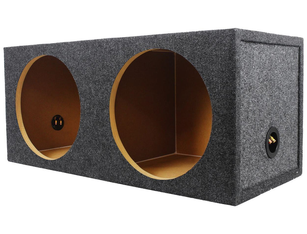 (2) Power Acoustik CBW-124 12" 1500 Watt Car Subwoofers+Sealed Sub Box Enclosure