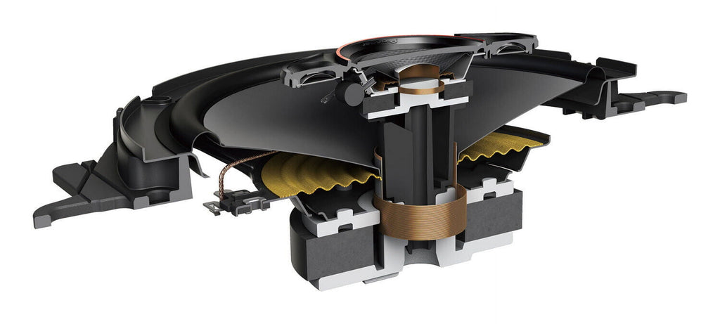 Pioneer TS-600M, 6-1/2" 4-way Coaxial Speakers, 320W Max Power | 11mm Tweeter and 11mm Super Tweeter and 1-5/8" Cone Midrange | Coaxial Speakers | (Sold in Pairs)