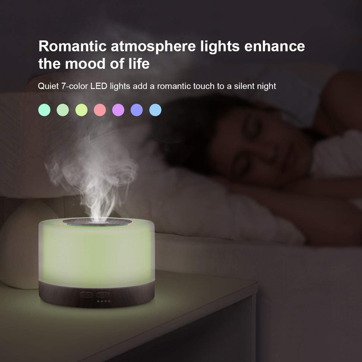 Aromatherapy Essential Oil Diffuser for Room: 500ml Aroma Air Humidifier Remote Control for Home Large & Small Rooms - Ultrasonic Cool Mist Diffusers Oils Vaporizer with Light & Timer Bedroom Office