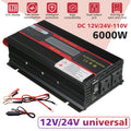 DFITO Power Inverter 6000W Modified Sine Wave Inverter DC 12V to AC 110V Car Converter for Car RV Truck Boat Travel Camping