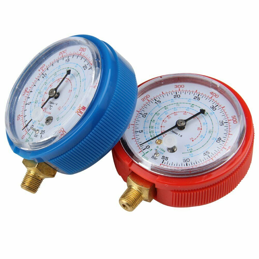 High & Low Pressure Gauge Set R134a R22 R404a R410a Refrigerant Pressure Gauge
