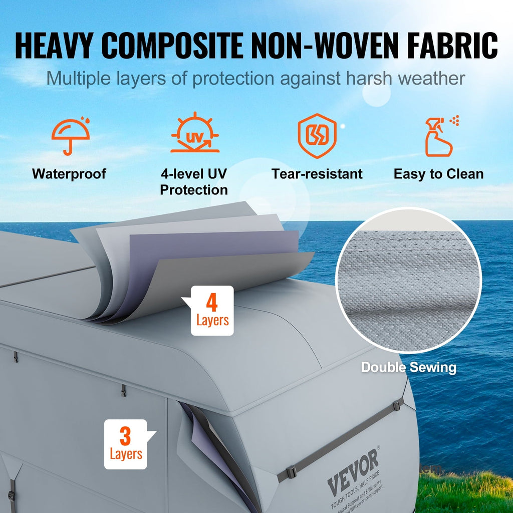 BENTISM Trailer Travel Camper Cover Waterproof 20'-22' Class A Motorhome RV Cover