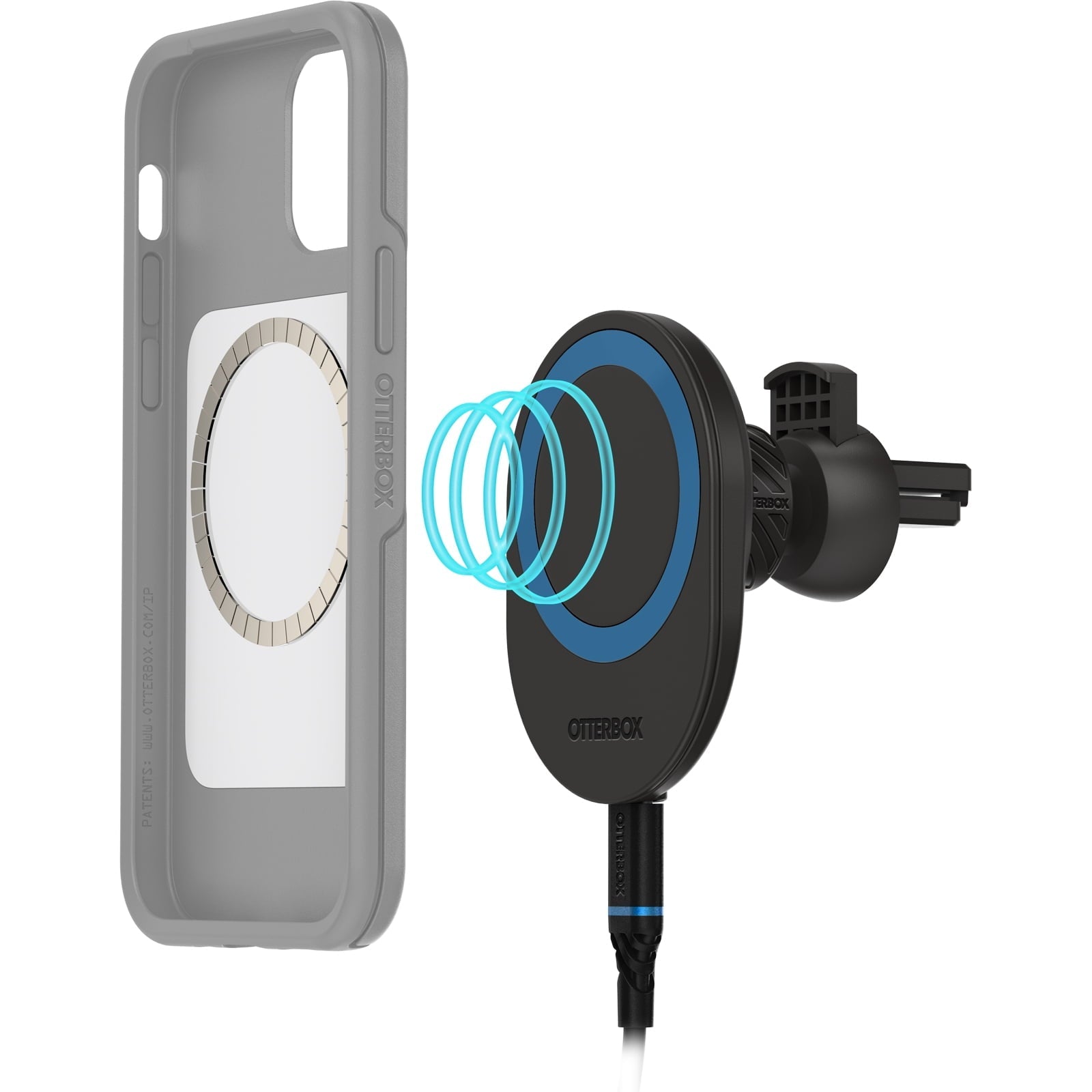 OtterBox Strive Series Wireless Charger Car Vent Mount for MagSafe - Black