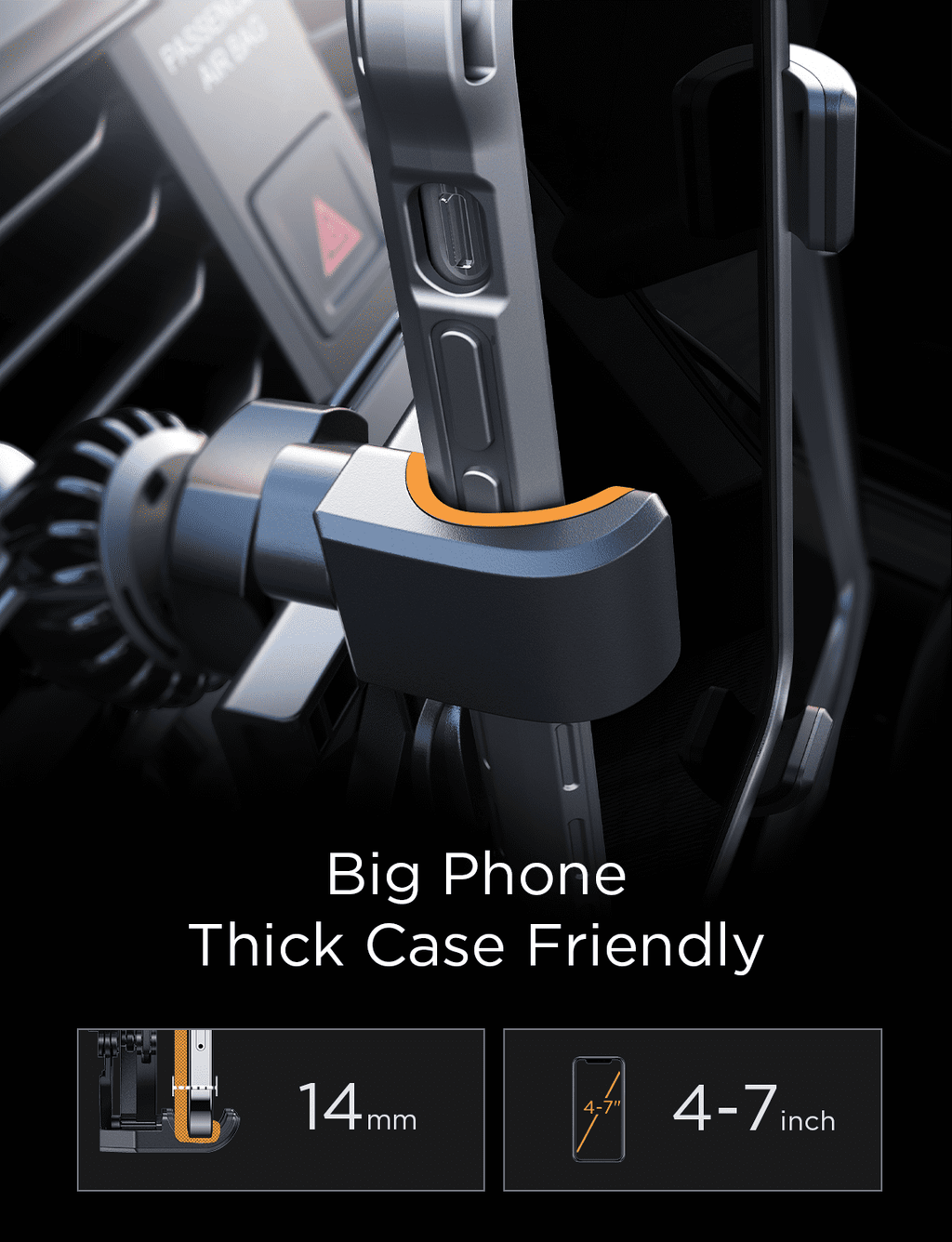 AINOPE Car Phone Holder Mount 2022 Upgraded Gravity Car Phone Mount with Newest Air Vent Clip Auto Lock Hands Free Cell Phone Holder Mount for Car Compatible for iPhone 13 Pro Max & All Phones