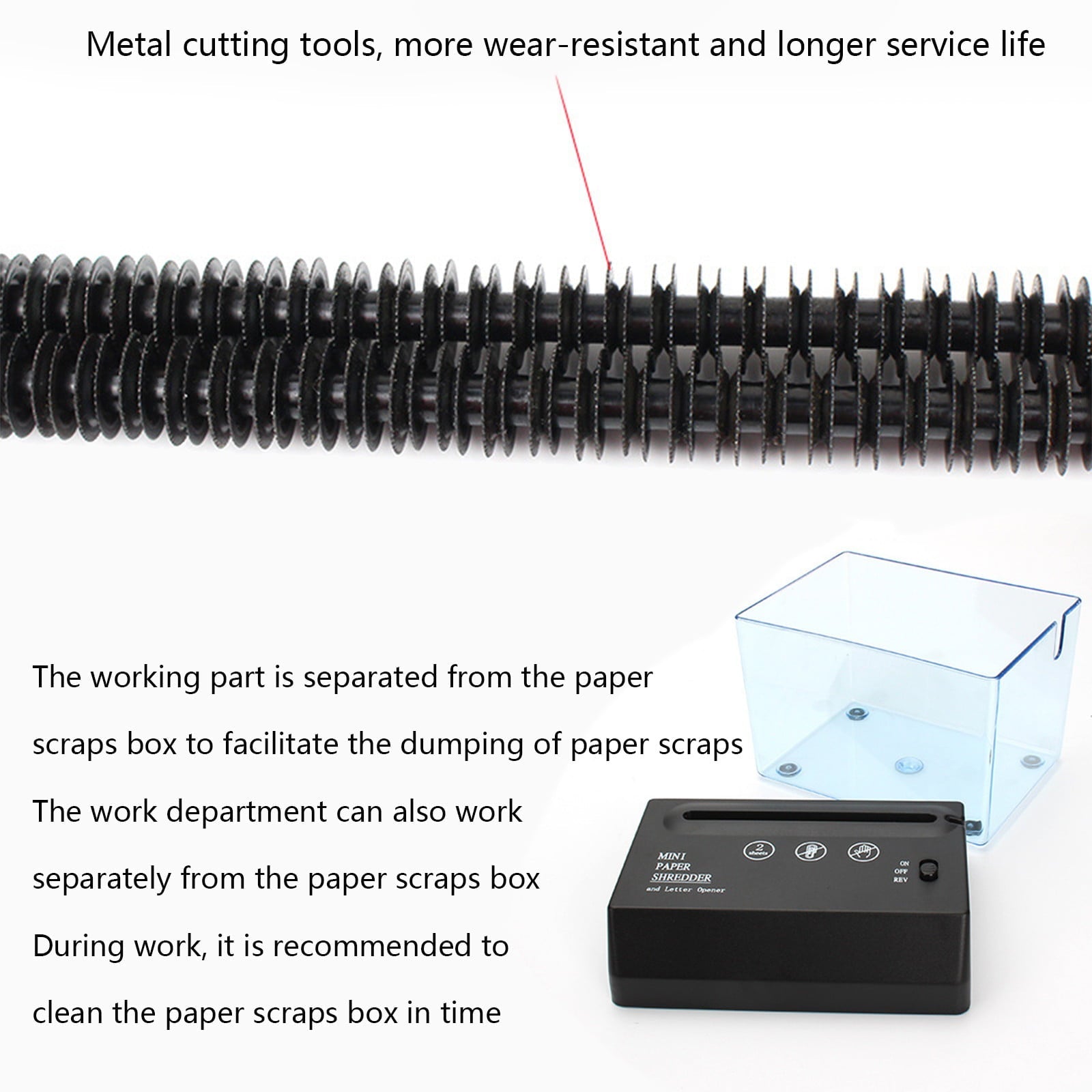 Daiosportswear Clearnance Shredder,Portable MIni Electric USB and Battery Operated Paper Shredder Paper Strip Cut Machine Paper and Document (Battery Not Include)