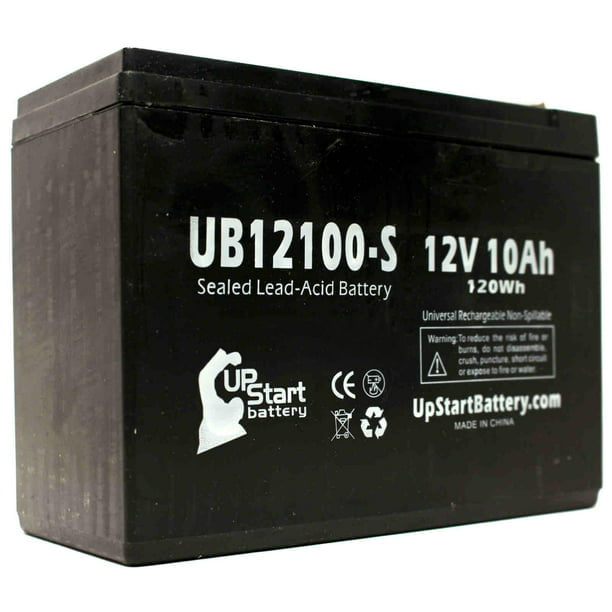 4x Pack - Neuton Mowers CE5 Battery Replacement - UB12100-S Universal Sealed Lead Acid Battery (12V, 10Ah, 10000mAh, F2 Terminal, AGM, SLA)