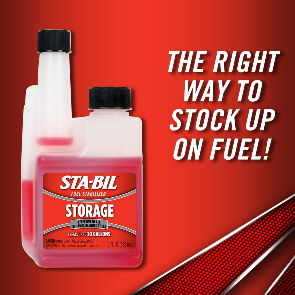 STA-BIL Storage Fuel Stabilizer - Keeps Fuel Fresh for 24 Months - Prevents Corrosion - Gasoline Treatment that Protects Fuel System - Fuel Saver - Treats 20 Gallons - 8 Fl. Oz.