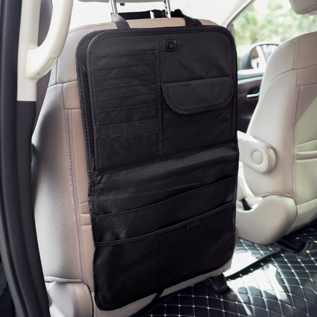 Auto Drive Black Multi-Pocket Backseat Organizer Fits On All Type Vehicles 1 Pack, 23.43"*15.16"