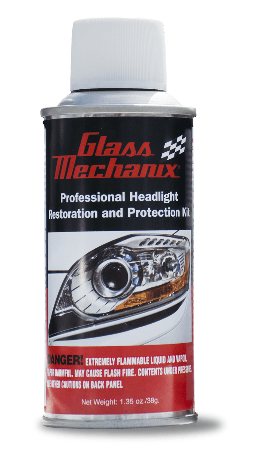 GLASS MECHANIX  Rapid Clear Headlight Restoration - 1 Can (UPS GROUND ONLY)