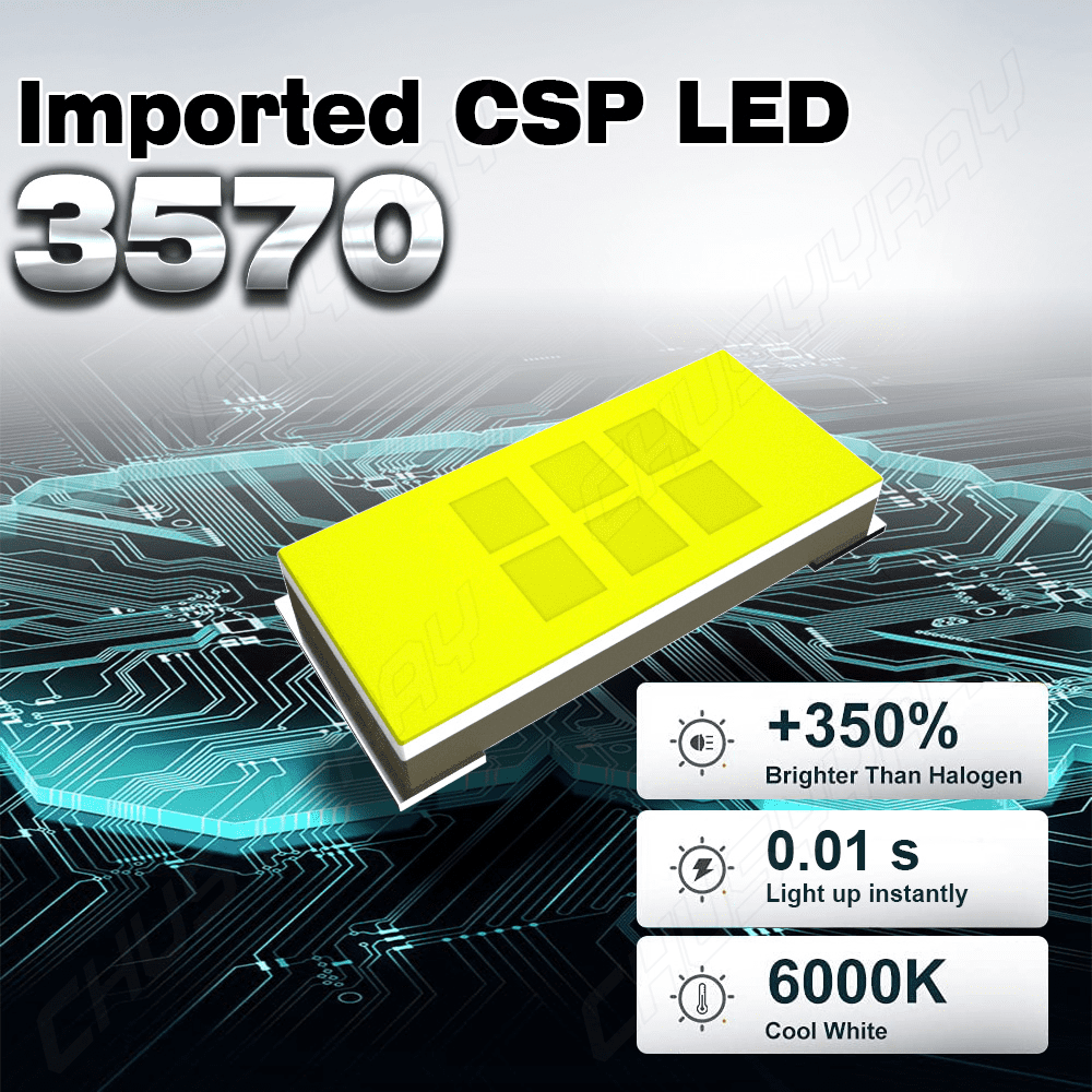 Pair H11B LED Headlight Kits 110W Bright Light Bulbs 6000K Driving DRL Lamp Waterproof for Car