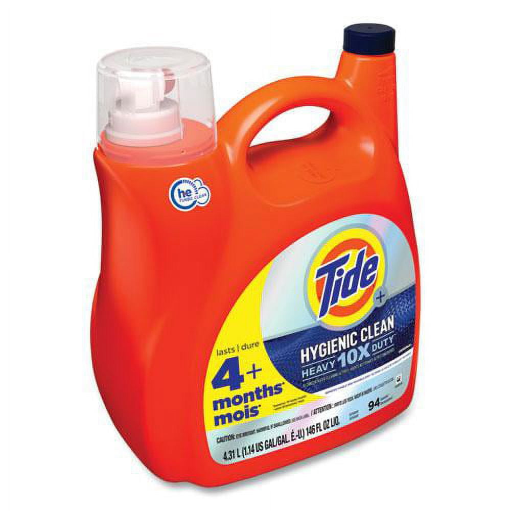Tide Laundry Detergent Liquid 2X Low Suds Original HD Hygienic Clean, 146 fl oz