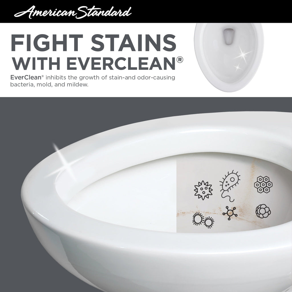American Standard Traditional Slow-Close EverClean Elongated Closed Front Toilet Seat in White