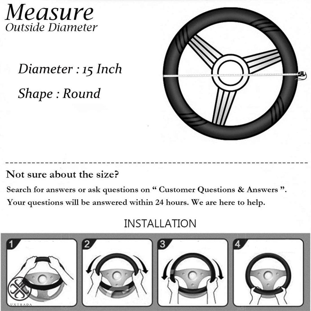 Luxtrada Universal 3Pcs/Set Woolen Winter Soft Warm Fuzzy Steering Wheel Cover Long Plush Handbrake Car Accessory