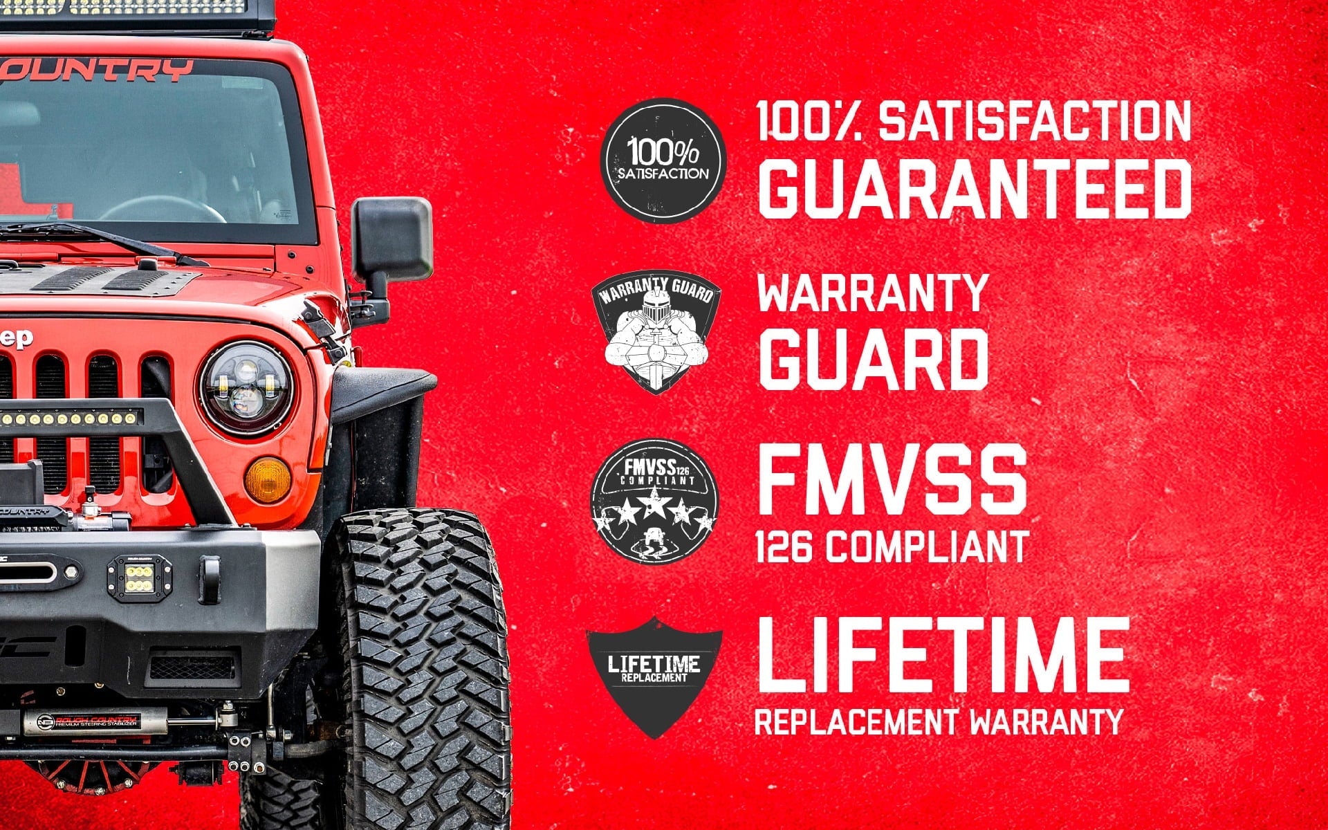 Rough Country Tailgate Vent Cover for 2007-2018 Jeep Wrangler JK - 10514