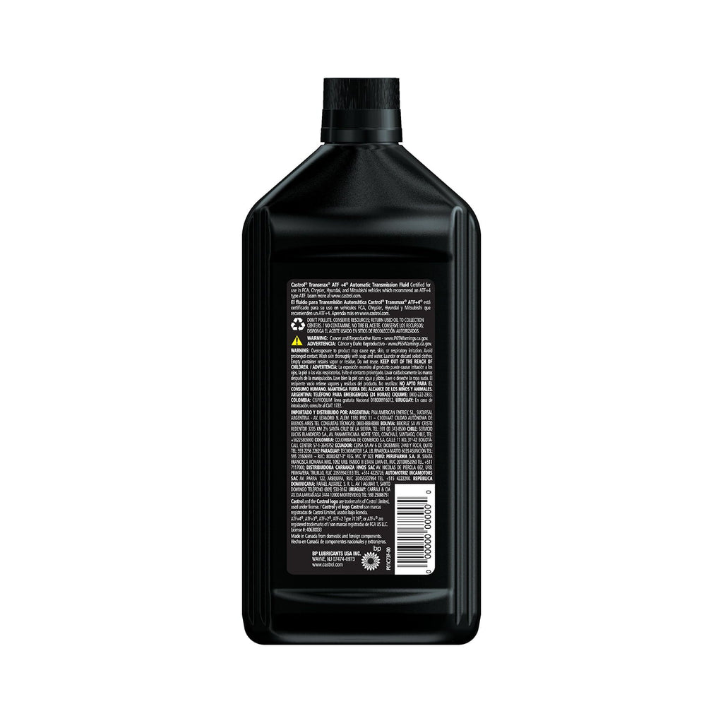 Castrol Transmax ATF +4 Automatic Transmission Fluid, 1 Quart Fits select: 2013-2018 RAM 1500, 1993-2018 JEEP GRAND CHEROKEE