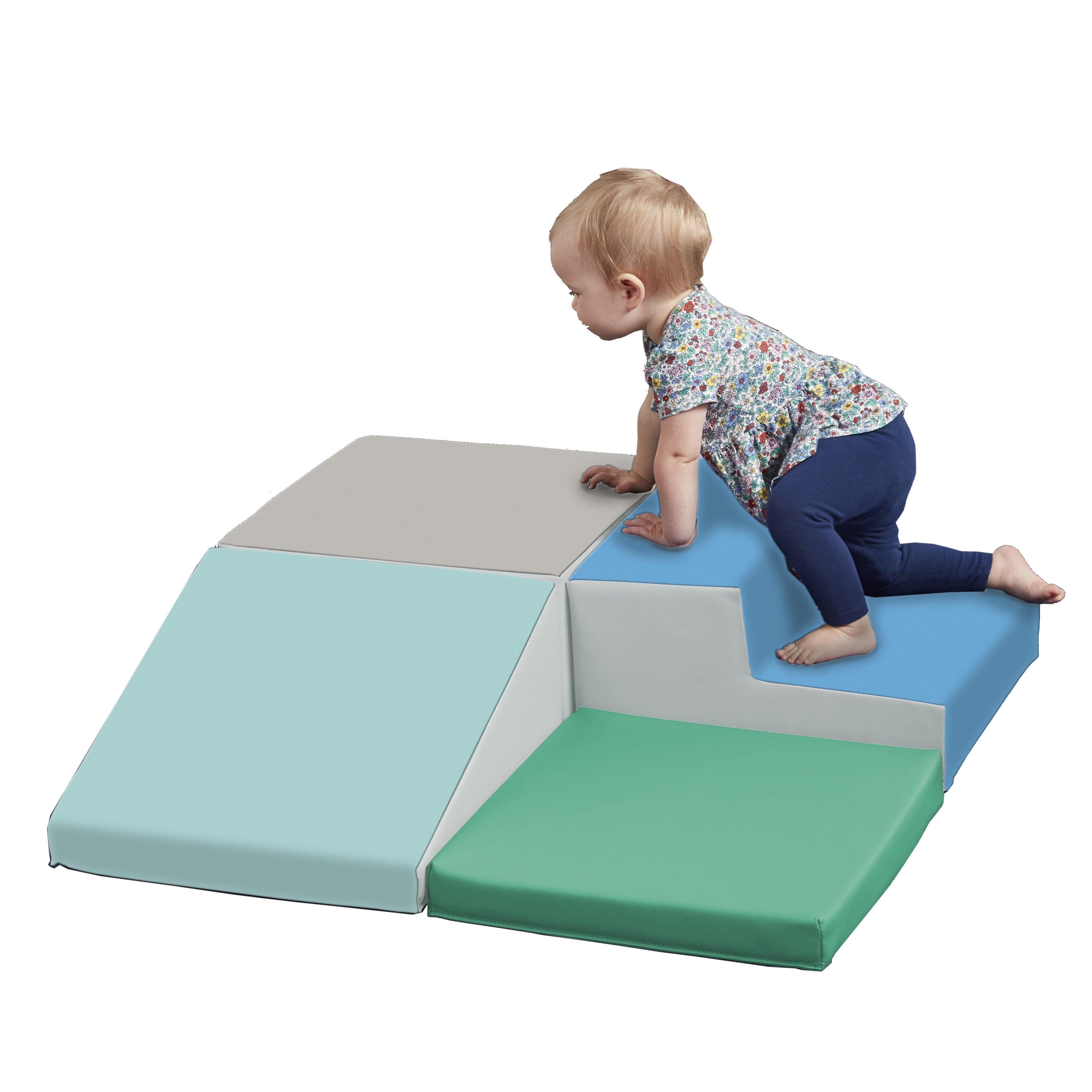 ECR4Kids SoftZone Junior Little Me Corner Climber, Beginner Playset, Contemporary, 4-Piece