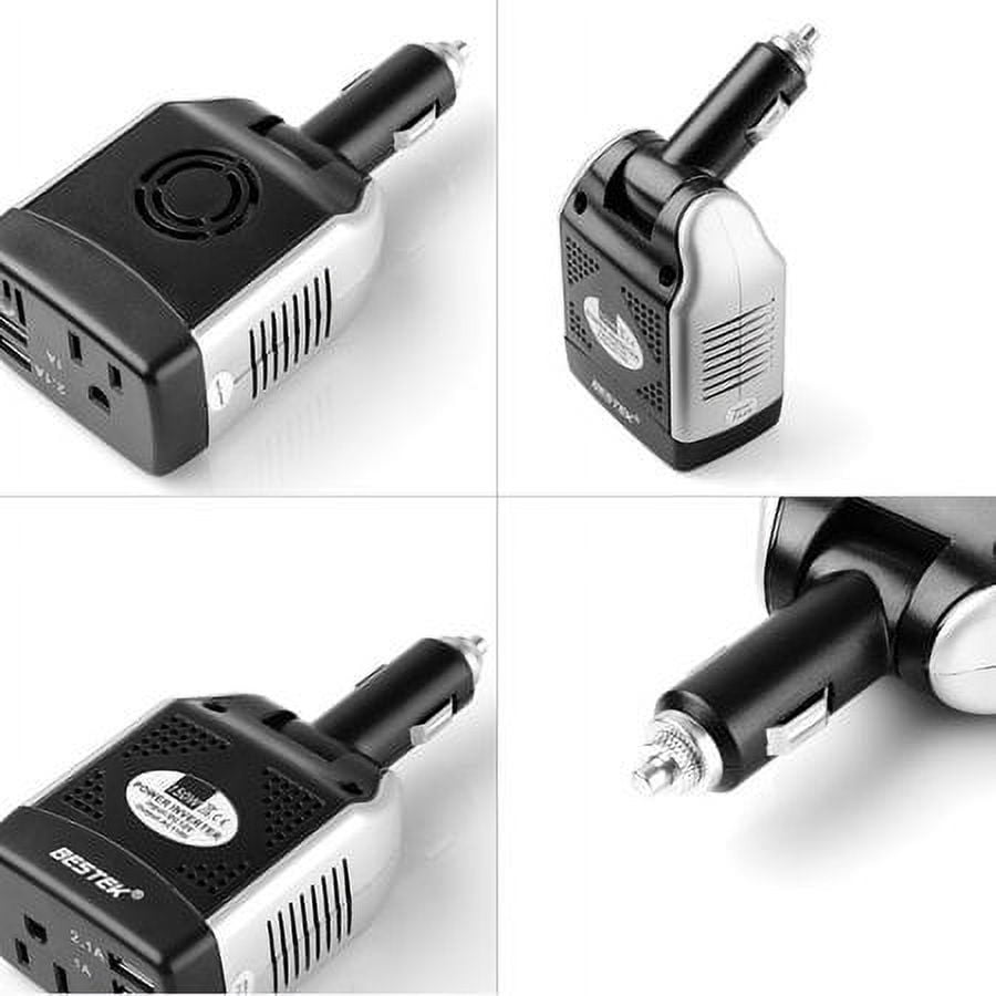 BESTEK 150W Power Inverter Car Charger with 2 USB Charging Ports (3.1A Shared)