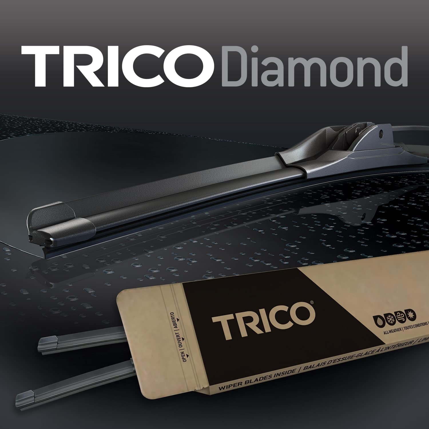 TRICO Diamond 2 Pack, 26" and 20" High Performance Replacement Windshield Wiper Blades (25-2620)
