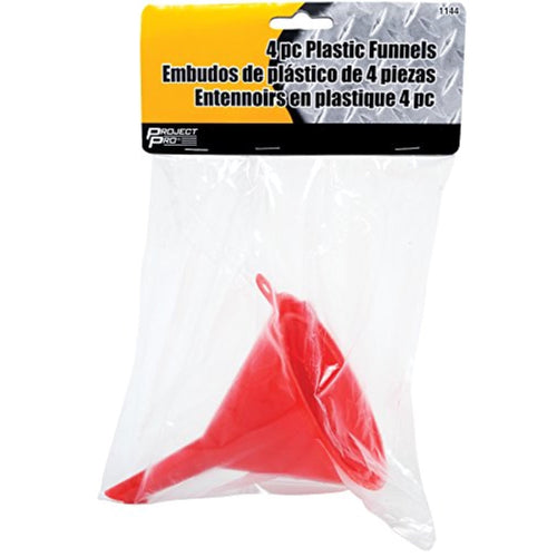4 Piece Plastic Funnel Set
